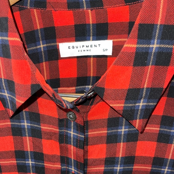 Equipment Reese Button Front Silk Shirt Womens Small - Picture 8 of 8